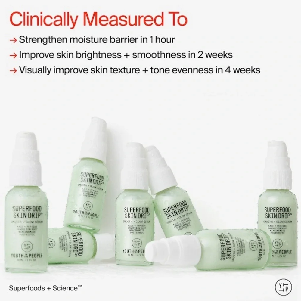 ✨ Youth To The People Superfood Skin Drip Smooth + Glow Serum – 30 mL